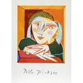 thumbnail image 1 of Pablo Picasso 14484 Femme Accoudee A Sa Fenetre- Lithograph on Paper 29 In. x 22 In. - Yellow- Orange- Green- Blue, 1 of 1