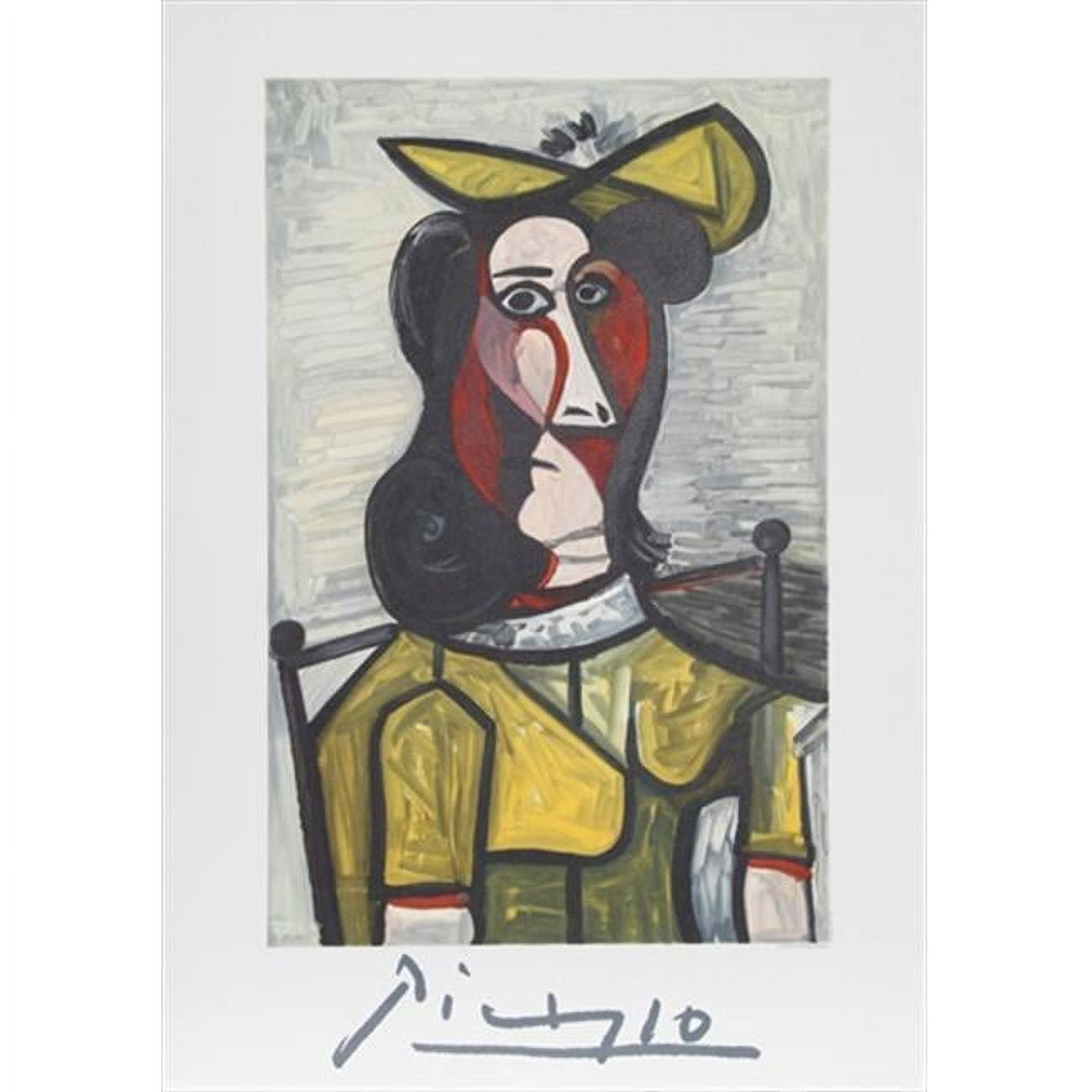 Pablo Picasso 14567 Portrait de Femme Au Chapeau Et A La Robe Vert