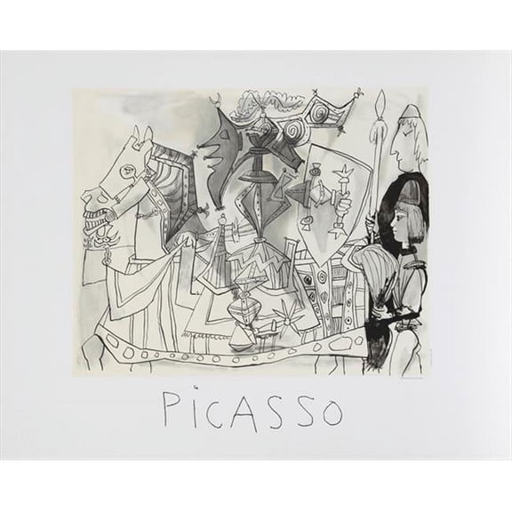 Pablo Picasso 2063 Jeux de Pages- Lithograph on Paper 29 In. x 22 In. - Black And White