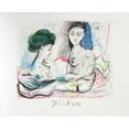 thumbnail image 1 of Pablo Picasso 2095 Deux Femmes Nues- Lithograph on Paper 29 In. x 22 In. - Blue- Green- Pink, 1 of 1