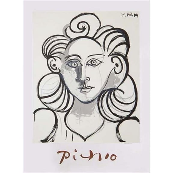 Pablo Picasso 22596 Portrait de Femme- Lithograph on Paper 29 In. x 22 In. - Black- White