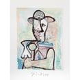 thumbnail image 1 of Pablo Picasso 2373 Buste de Homme- Lithograph on Paper 29 In. x 22 In. - Pink- Blue- Gray, 1 of 1