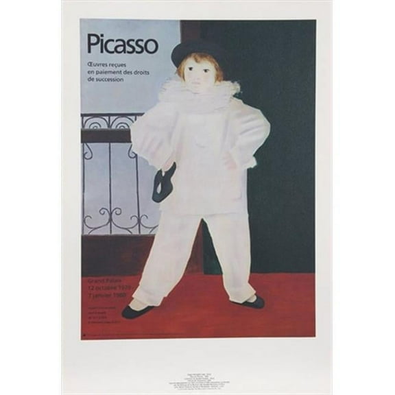 Pablo Picasso 50427 Paul en Pierrot- Lithograph on Paper 29.5 In. x 21.5 In. - Red- White- Green