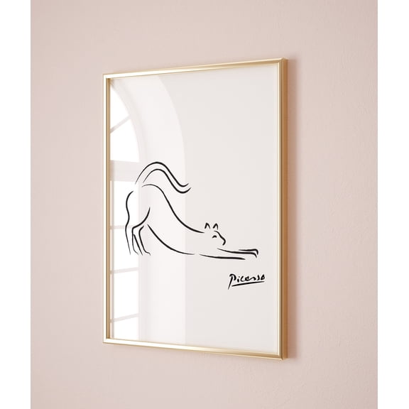 Pablo Picasso Cat poster Picasso Exhibition poster Picasso Exhibition Line Art Poster Mini