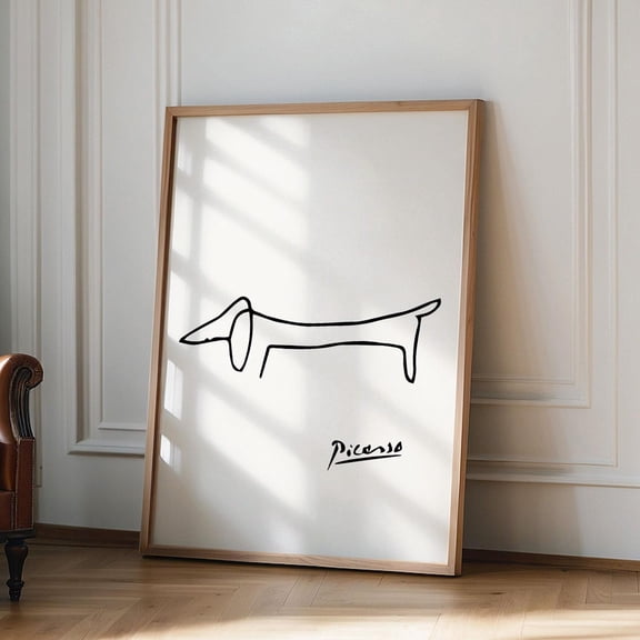 Pablo Picasso Dog poster Picasso Exhibition poster Picasso Exhibition Line Art Poster Mini