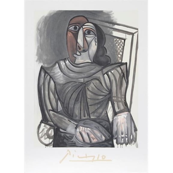 Pablo Picasso  Femme Assise a la Robe Grise - Black- White- Gray