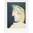 thumbnail image 1 of Pablo Picasso  Femme a la Robe- Blanche Couronee de Fleurs- Lithograph on Paper 29 In. x 22 In. - Yellow- Black- Blue, 1 of 1