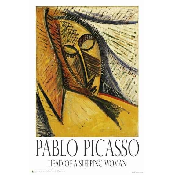 Pablo Picasso - Head of a Sleeping Woman Poster 24.5" x 36.5" Laminated