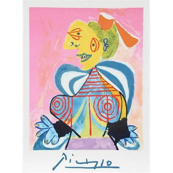 Pablo Picasso LAlesienne- Lithograph on Paper 29 In. x 22 In. - Pink- Yellow- Red- Black