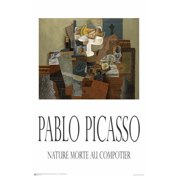 Pablo Picasso - Nature Morte Au Compotier Poster 11.5" x 17.5" Laminated