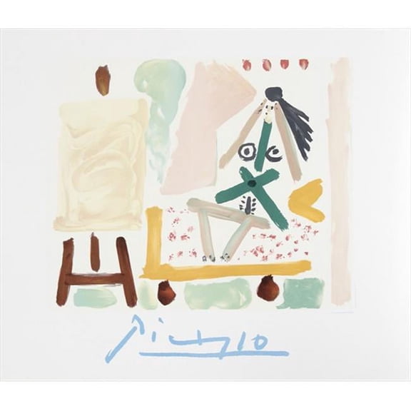 Pablo Picasso Portrait dEnfant - Black- White- Red - Lithograph on Paper 29 In. x 22 In.