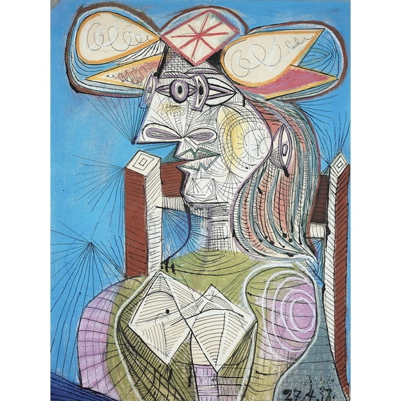 Pablo Picasso - Seated Woman - CANVAS OR PRINT WALL ART
