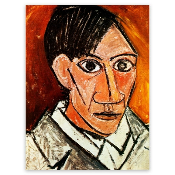 Pablo Picasso Wall Art & Decor - Self Portrait Poster - Abstract Canvas Wall Art - Impressionist Art Prints Cubism Artwork Modern Home Decor for Bedroom Office