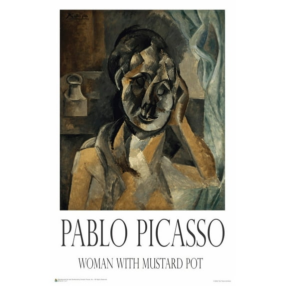 Pablo Picasso - Woman With a Mustard Pot Poster 11.5" x 17.5" Laminated