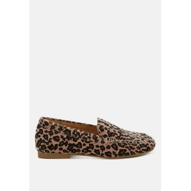 Paboa Leopard Print Flat Loafers