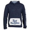 thumbnail image 1 of Pabst Blue Ribbon 833194-3xlarge Pabst Blue Ribbon Logo Pocket Hoodie with Interior Pattern - 3XL, 1 of 1