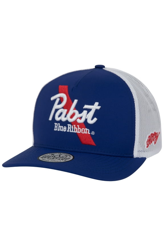 Hooey Men's Pabst Blue Ribbon 5-panel Blue Trucker Cap 2275T-BLWH