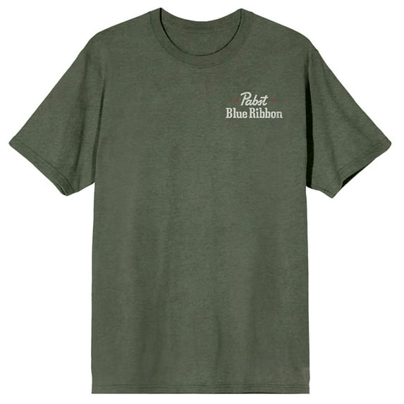 Pabst Blue Ribbon Adult Monterrey Sage Crew Neck Short Sleeve T-shirt-3XLB