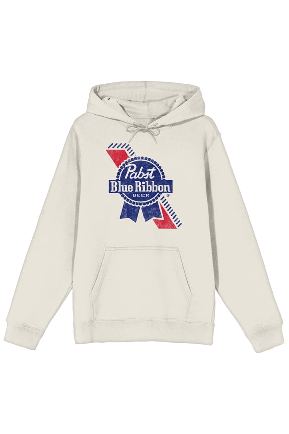 Pabst Blue Ribbon Beer Brand Logo Graphic Print Men's Tofu Hoodie-XL