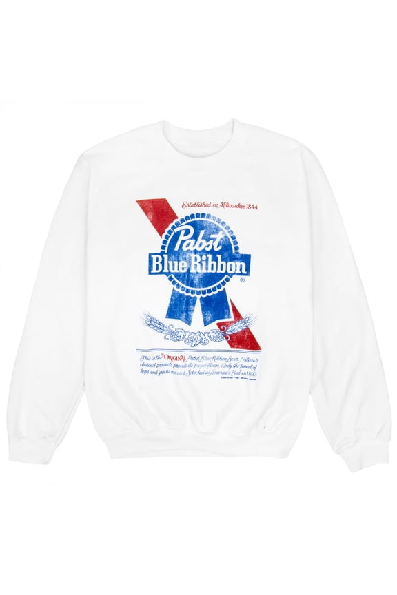 Beer Can Label Crew Sweatshirt-Medium