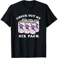 thumbnail image 1 of Pabst Blue Ribbon Beer Cans Check Out My Six Pack T-Shirt, 1 of 4