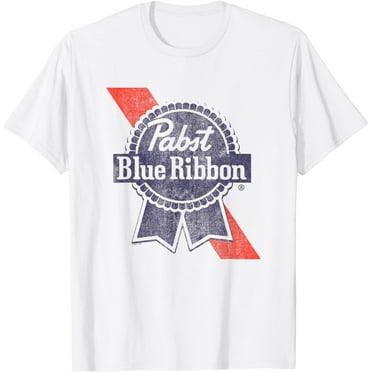 Pabst Blue Ribbon Beer Distressed Sash & Ribbon Logo T-Shirt