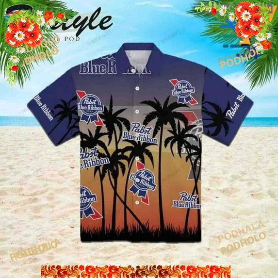 Pabst Blue Ribbon Beer Hawaiian Shirt Cheap For Men And Women
