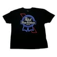 thumbnail image 1 of Pabst Blue Ribbon Beer Mens T-Shirt - Glowing Neon Logo (Medium), 1 of 1