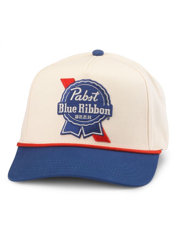 Beige and Blue Adjustable Hat