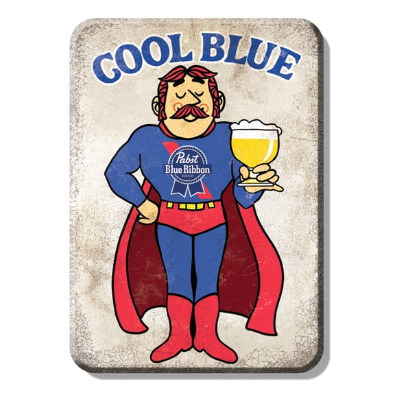 Pabst Blue Ribbon Cool Blue Pabst Man 2.5 x 3.5 Magnet