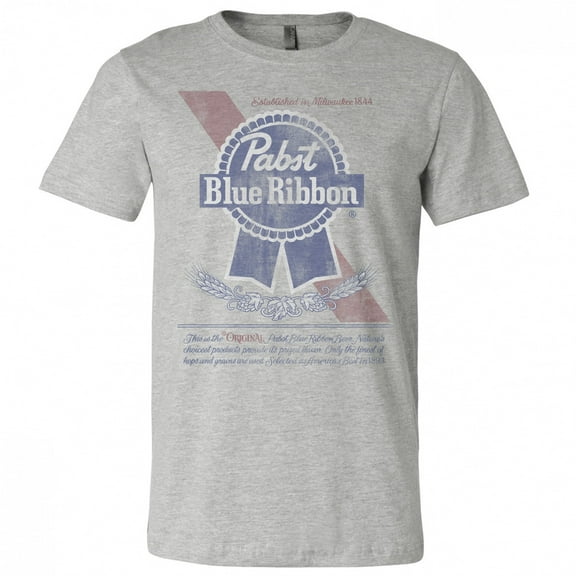 Pabst Blue Ribbon Distressed Logo T-Shirt-Small