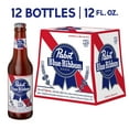 thumbnail image 1 of Pabst Blue Ribbon, Domestic Lager, 12 Pack, 12 fl oz Bottle, 4.7% ABV, 1 of 13