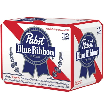 Pabst Blue Ribbon, Domestic Lager, 12 pack, 16 fl oz Can, 4.7% ABV