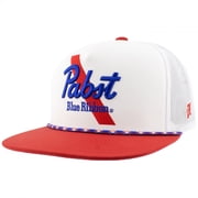 Pabst Blue Ribbon Embroidered Red and White Hat