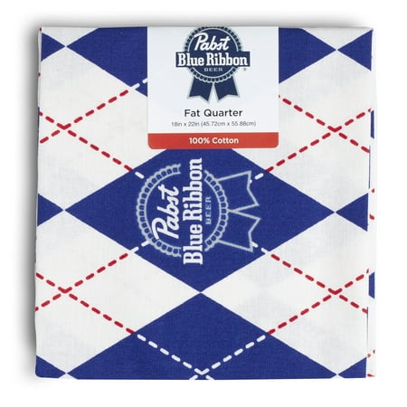 Pabst Blue Ribbon, Fat Quarter Sewing & Craft Fabric by the Quarter