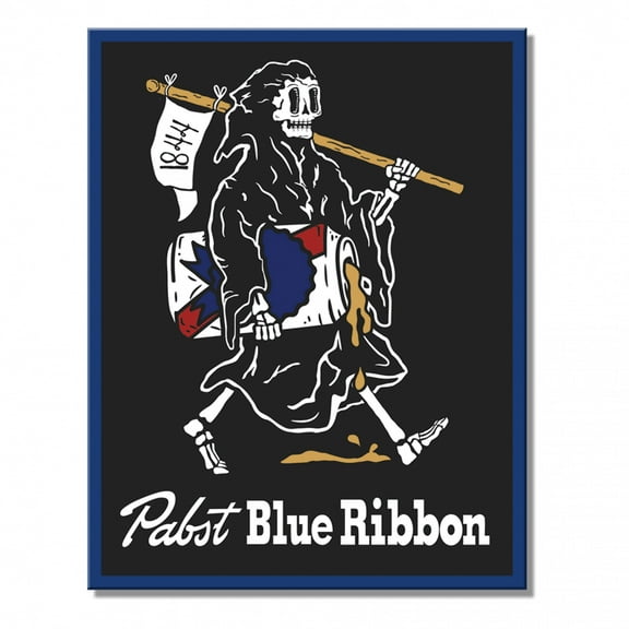 Pabst Blue Ribbon Grim Reaper Tin Sign