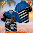thumbnail image 1 of Pabst Blue Ribbon Hawaiian Shirt, Eagle Independence Day 4th Of July Aloha Shirt, 1 of 3