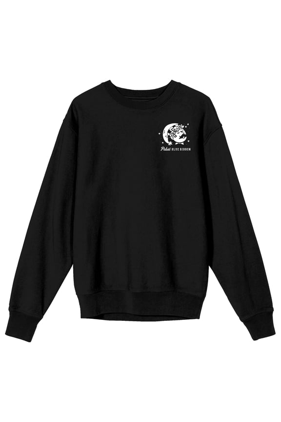 Pabst Blue Ribbon Holiday Special Edition Men's Black Crew Neck Sweatshirt