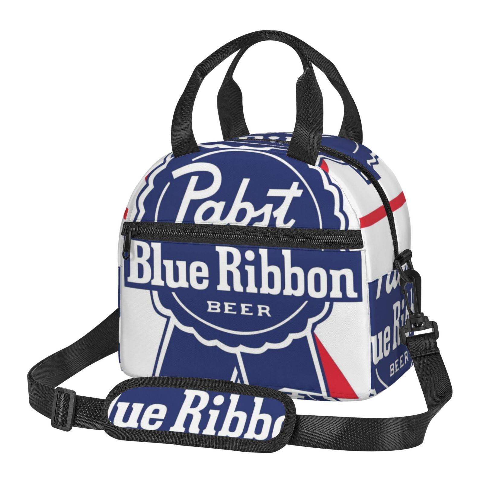 Pabst Blue Ribbon Insulated Lunch Bag Lunch Box for Women Men Black ...