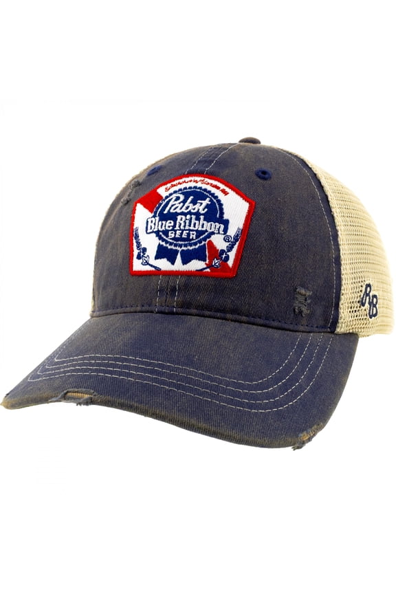 Logo Distressed Denim Trucker Hat