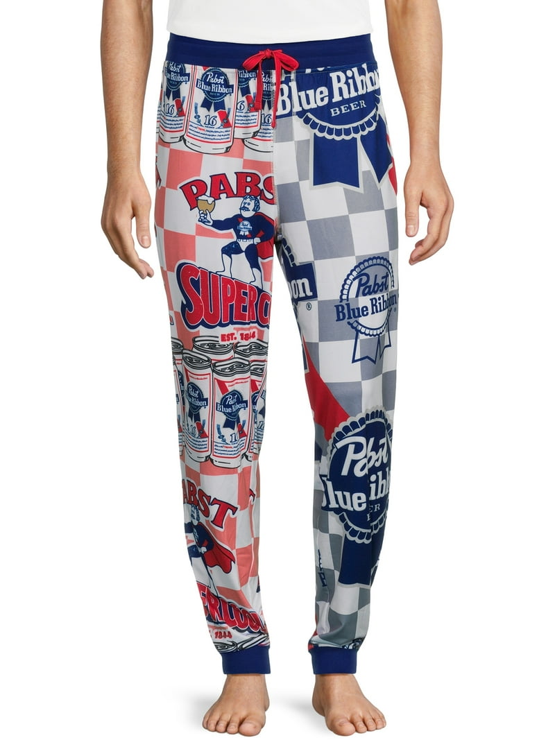 Pabst Blue Ribbon Men's and Big Men's Jogger Sleep Pants, Up