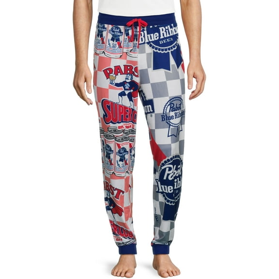 Pabst Blue Ribbon Men's and Big Men's Jogger Sleep Pants, Up to 2XL