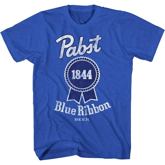Pabst Blue Ribbon Mens Shirt Beer Graphic T-Shirt Royal Heather, Large
