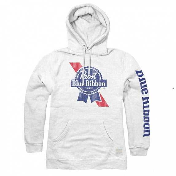 Pabst Blue Ribbon Sleeve Print Logo Hoodie-Small