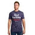 thumbnail image 1 of Pabst Blue Ribbon Original Men's Blue Crystal Wash Crew Neck Short Sleeve T-shirt-Large, 1 of 8