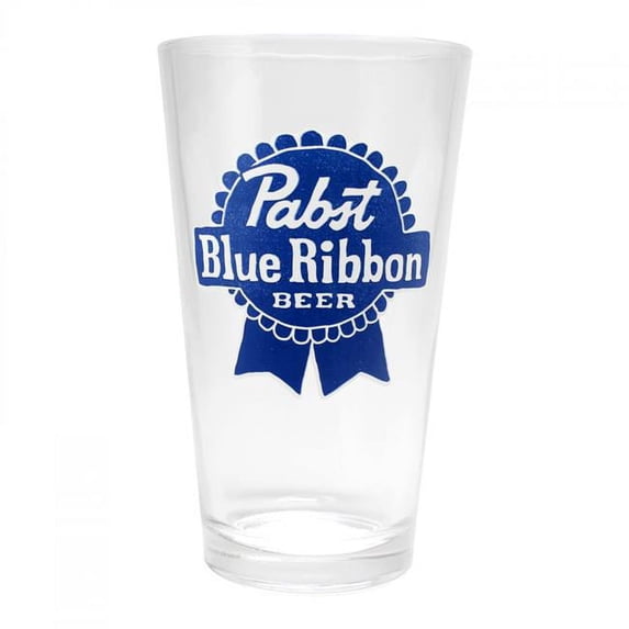 Pabst Blue Ribbon - PBR 863187 16 oz Art Pint Glass, Clear