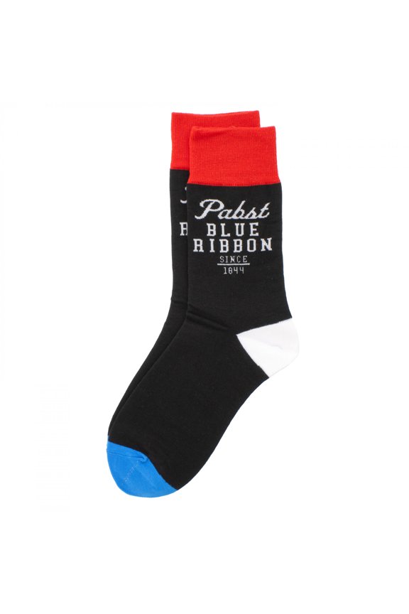 Pabst Blue Ribbon PBR Red White and Blue Crew Socks