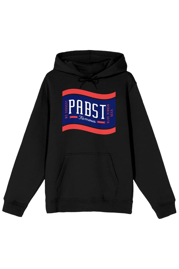 Pabst Blue Ribbon Pabst American Lager Beer Men's Black Graphic Hoodie-XXL