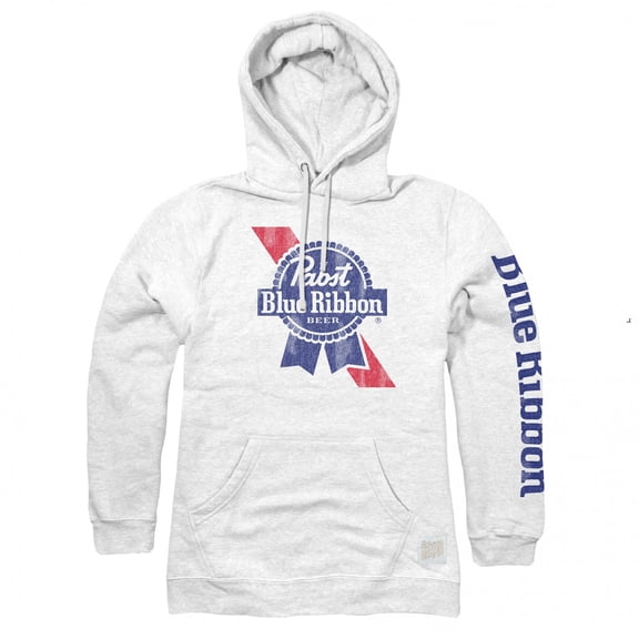 Pabst Blue Ribbon Sleeve Print Logo Hoodie-Large