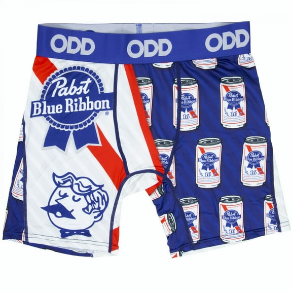 ODD SOX Pabst Blue Ribbon Men's Boxer Briefs XLarge Classic Beer Themed Novelty Underwear Comfy